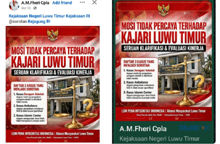 Mosi Tidak Percaya Kejari Luwu Timur